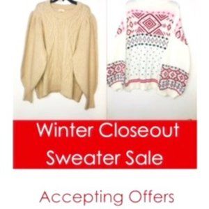 Winter Sweater Closeout Sale !!!